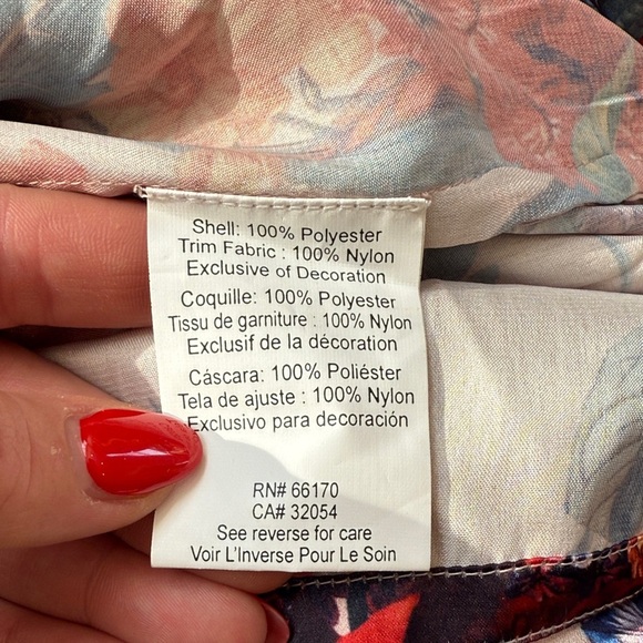 Floral V-Neck Blouse with Bell Sleeves - Picture 8 of 9